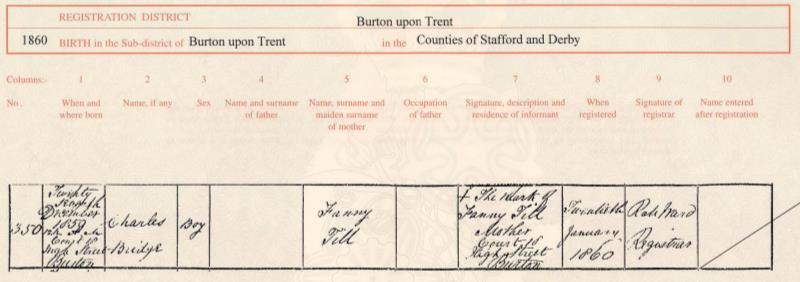 BridgeCharles_Birth_1859