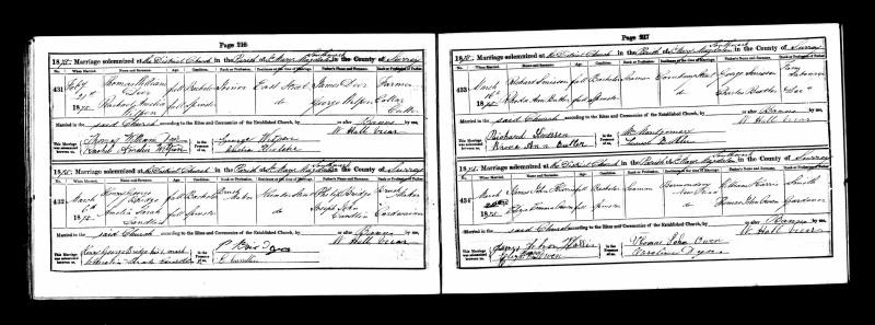 Marriage St Mary Magdalene, Southwark, Southwark, England (St Mary Magdalene, Southwark, Southwark, England) 6 Mar 1875 Henry George Bridge & Amelia Sarah CANDLIN