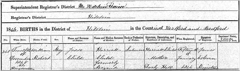 COL496733_2018-1-WILLIAM_ROBERT_CHILD_birth1846 (Son Williams Birth Cert)
