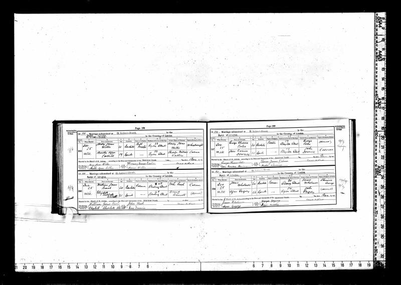 Marriage St Andrew's Church, Barnsbury, Islington, England, United Kingdom (St Andrew's Church, Barnsbury, Islington, England, United Kingdom) 25 Dec 1914 William James Rush & Elizabeth Charlotte Blissett