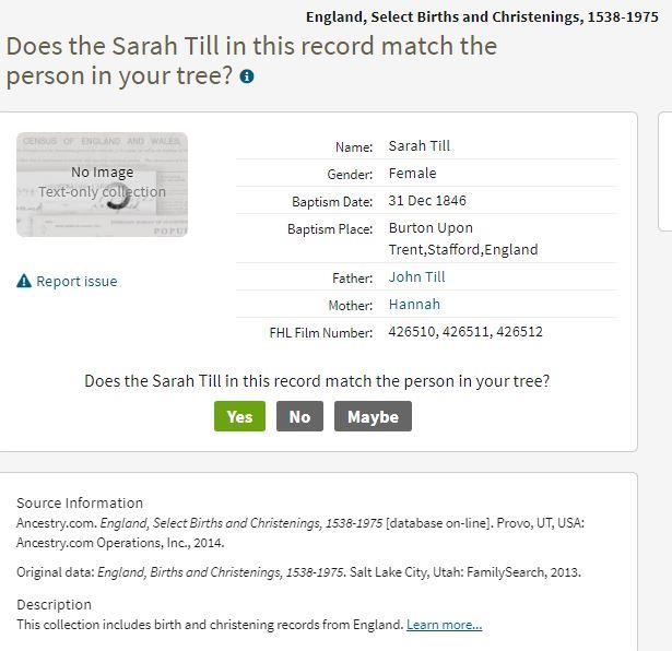 TillSarah_Baptism_31Dec1846_Burton-upon_Trent